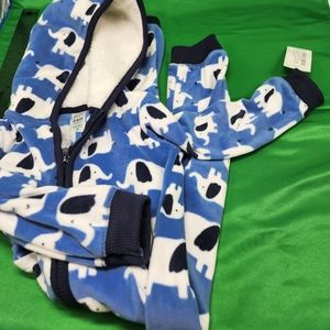 Carter's Elephant Hooded Coverall 24M
